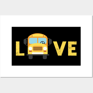 I love school buses, school bus lovers Posters and Art